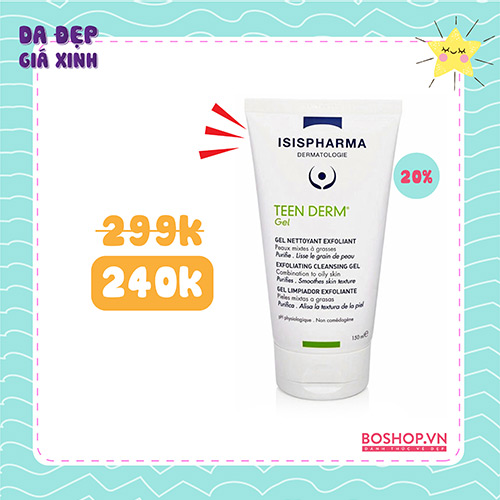 Sữa Rửa Mặt Isis Pharma Teen Derm Gel 150ml