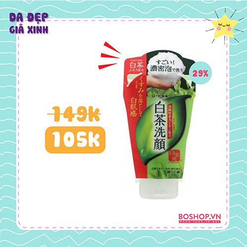 Sữa Rửa Mặt Trà Trắng Rohto White Tea 120gr