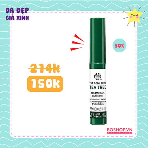 Gel Trị Thâm Mụn The Body Shop Tea Tree 2.5ml