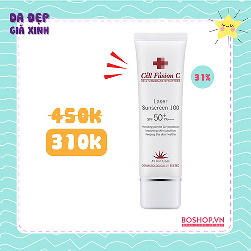 Chống Nắng Céll Fùsion C Laser Sunscreen 100 SPF 50+ 50ml