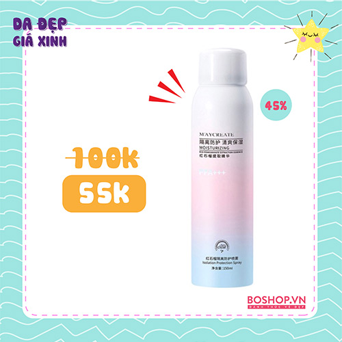 Xịt Trắng Da Che Khuyết Điểm MayCreate Moisturizing 150ml