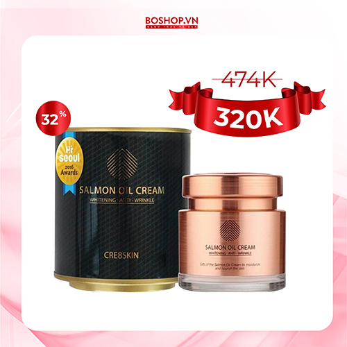 Kem Dưỡng Dầu Cá Hồi Cre8skin Salmon Oil Cream 80gr