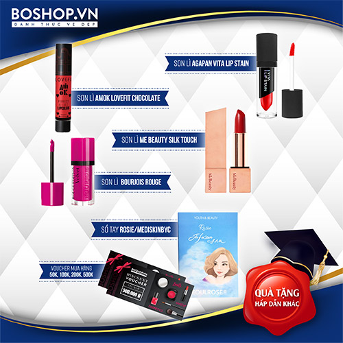 BOSHOP gửi lời chúc các thí sinh đã hoàn thành kì thi sẽ đạt điểm cao như mong ước, nhanh nhanh nhận quà li kì hậu mùa thi chỉ trong ngày 1 tháng 7 này nha!